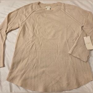 NWT! 100% Cashmere St. Tropez Sweater in Cream Sz M